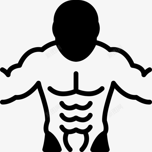 腹肌腹部健美图标svg_新图网 https://ixintu.com 健美 肌肉 腹肌 腹部 锻炼