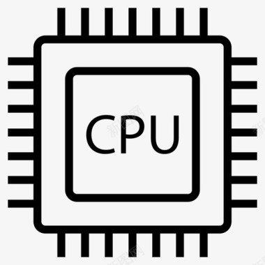 cpu中央处理器计算机芯片图标图标