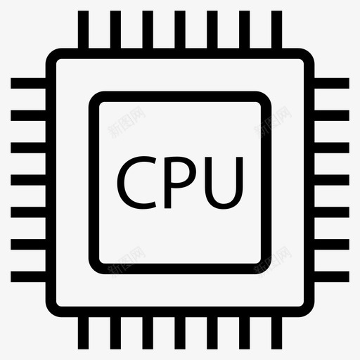 cpu中央处理器计算机芯片图标svg_新图网 https://ixintu.com cpu 中央处理器 图标 微处理器 硬件 线图 芯片 计算机