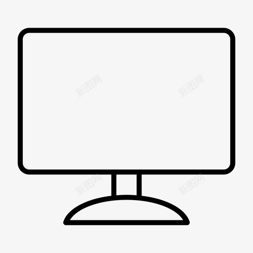 显示器计算机数字图标svg_新图网 https://ixintu.com 屏幕 数字 显示器 用户界面 管理 精简 计算机