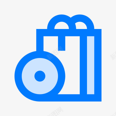 购物袋加密货币27蓝色图标图标