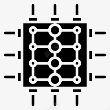 芯片数据网络图标图标