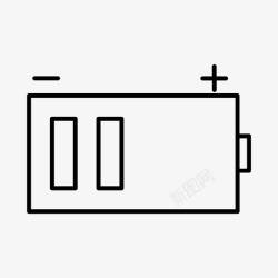 中电中电池蓄电池能量图标高清图片