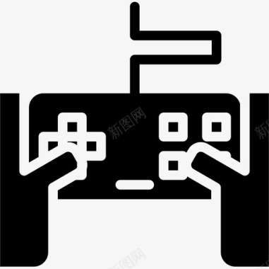 Gameboy游戏控制器4实心图标图标