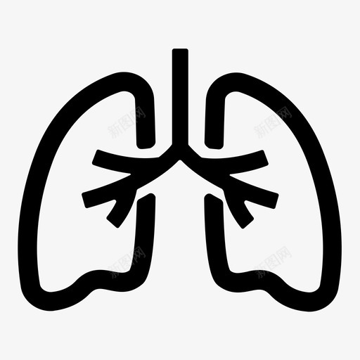 肺解剖学器官图标svg_新图网 https://ixintu.com 人体 器官 图标 肺脏 解剖学 部位