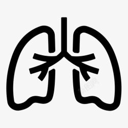 肺脏肺解剖学器官图标高清图片