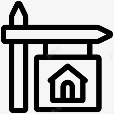 房子的标志财产图标图标