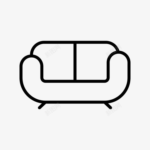 床沙发软垫家具图标svg_新图网 https://ixintu.com 内饰 家具 沙发 软垫