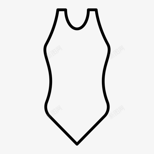 泳衣布料睡衣图标svg_新图网 https://ixintu.com 健康健身线图标 女士 布料 服装 泳衣 睡衣