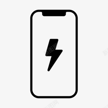 闪电苹果iphone电池图标图标