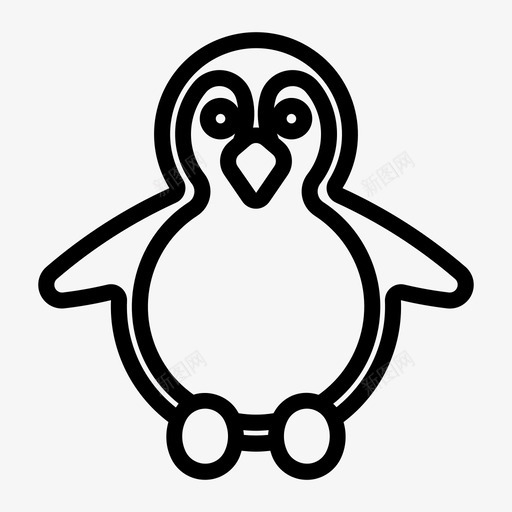企鹅动物鸟图标svg_新图网 https://ixintu.com 企鹅 动物 北极