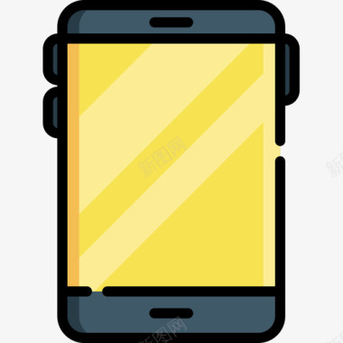 智能手机23号手机线性颜色图标图标