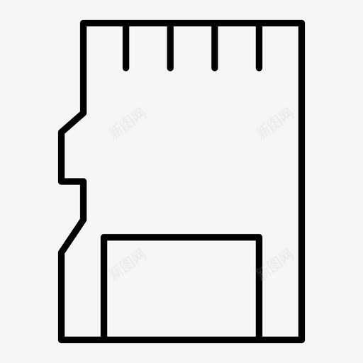 sd卡芯片电子图标svg_新图网 https://ixintu.com sd 图标 电子 电子线 硬件 线路 芯片