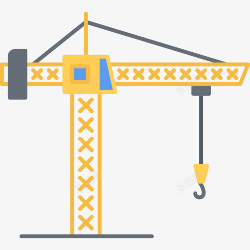 起重机44号楼平房图标svg_新图网 https://ixintu.com 44号楼 平房 起重机