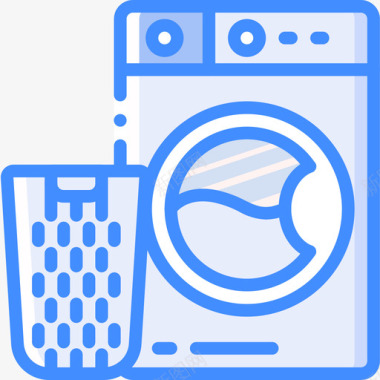 洗衣机室内24蓝色图标图标