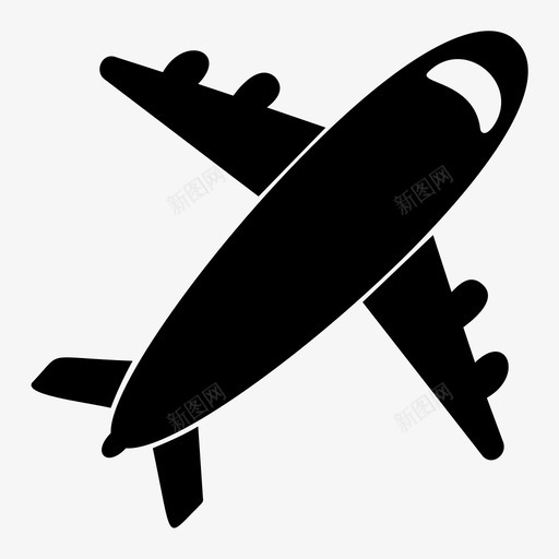 飞机天空运输图标svg_新图网 https://ixintu.com 天空 旅行 运输 飞机