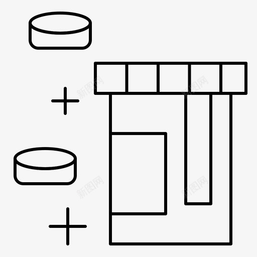 药片奶瓶保健品图标svg_新图网 https://ixintu.com 保健品 奶瓶 药片 雨丝细线