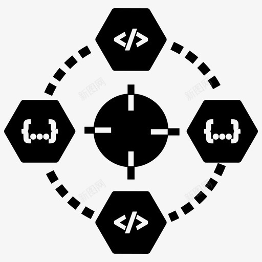 目标完成的定义冲刺图标svg_新图网 https://ixintu.com 冲刺 冲刺目标 完成的定义 敏捷5黑填充 目标