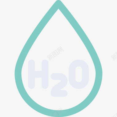 H2o化学34线性颜色图标图标