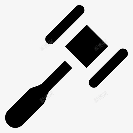 槌拍卖木槌图标svg_新图网 https://ixintu.com 图标 字形 工具 拍卖 木槌 材料 用户界面 锤子
