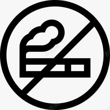 禁止吸烟健康7直系图标图标