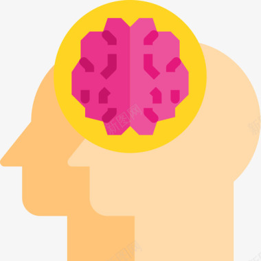 大脑大脑概念3扁平图标图标