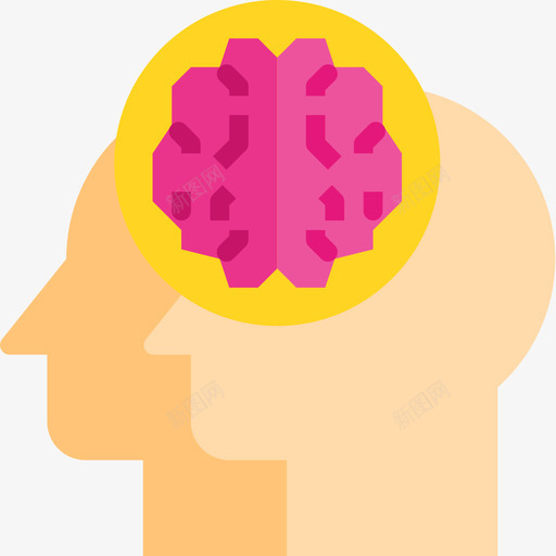 大脑大脑概念3扁平图标svg_新图网 https://ixintu.com 大脑 扁平 概念