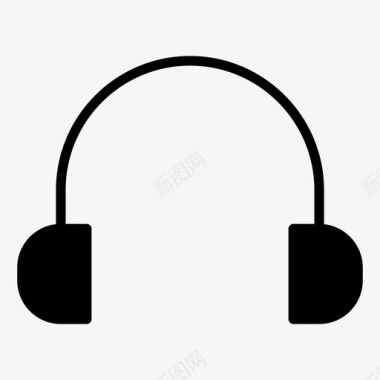 耳机听商业公司字形图标图标