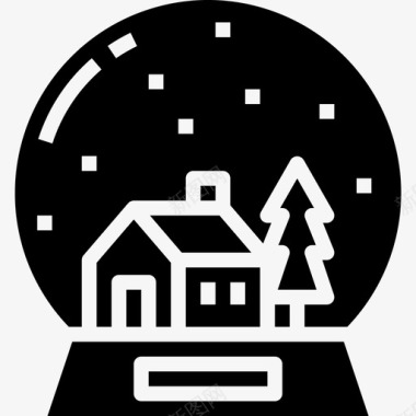 雪花地球仪圣诞189填充图标图标