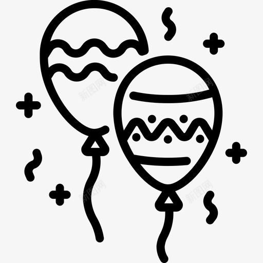 气球庆祝扇子图标svg_新图网 https://ixintu.com 假日 巴西 庆祝 扇子 气球 派对 狂欢节