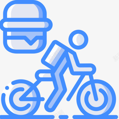 自行车城市生活4蓝色图标图标
