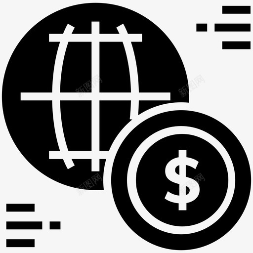 全球货币经济全球商业图标svg_新图网 https://ixintu.com 全球商业 全球货币 全球金融 战略和管理雕文图标 投资 经济