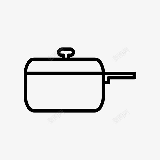 锅有盖食品和餐厅图标svg_新图网 https://ixintu.com 包装 厨房 器具 工具 有盖 食品 餐厅