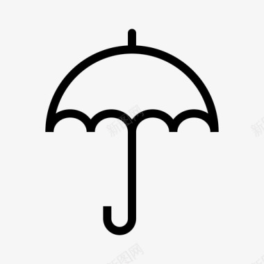 伞撑伞下雨图标图标