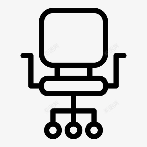 椅子室内工作图标svg_新图网 https://ixintu.com 一卷 办公室 图标 室内 工作 椅子 用户界面 空缺 第一 线图 网络