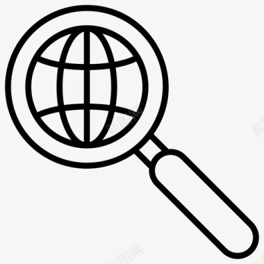 全球研究全球探索全球监测图标图标