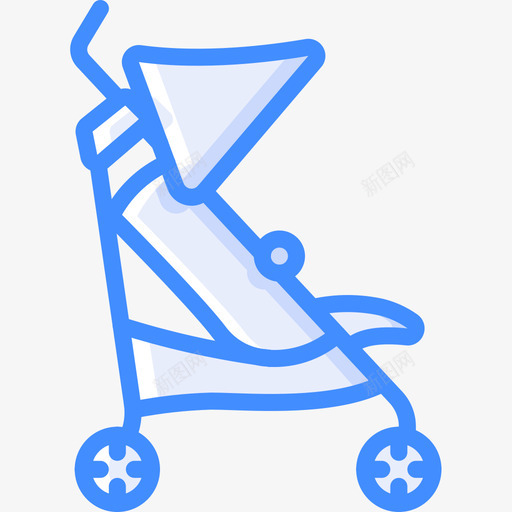 婴儿推车养育儿童4蓝色图标svg_新图网 https://ixintu.com 儿童 养育 婴儿 推车 蓝色