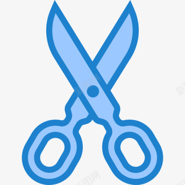 剪刀办公用品6蓝色图标图标
