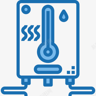 加热器浴室27蓝色图标图标