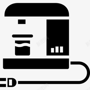 咖啡家用电器3固态图标图标