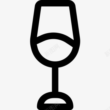葡萄酒冬季67线性图标图标