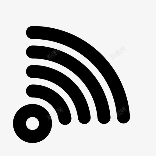 wifi发送器标志图标svg_新图网 https://ixintu.com wifi 发送器 接口 标志 站点 系链