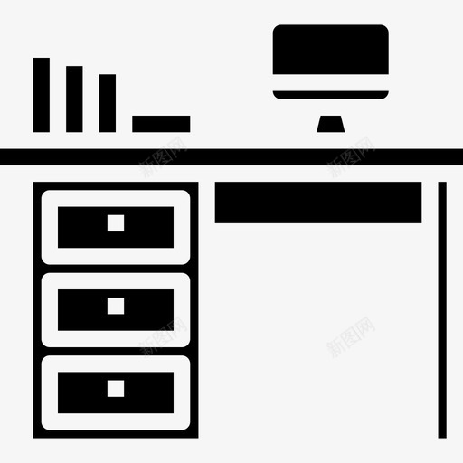 办公桌家具127实心图标svg_新图网 https://ixintu.com 办公桌 实心 家具127