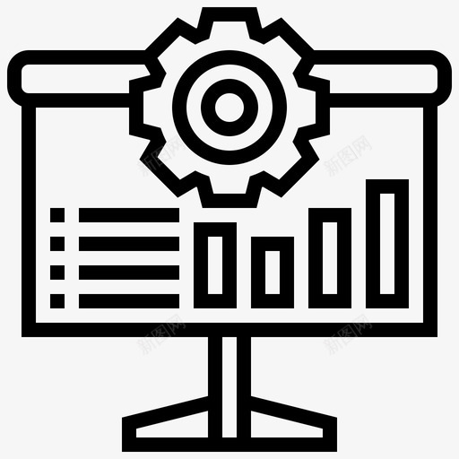 市场营销分析分析师图标svg_新图网 https://ixintu.com 公司 分析 分析师 图表 市场营销 结构 统计
