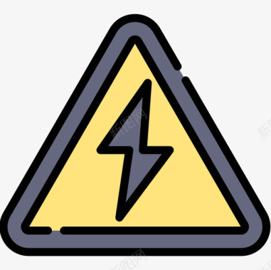 电压信号禁止5线性颜色图标图标