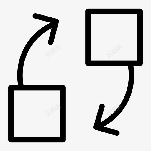 替换箭头方框图标svg_新图网 https://ixintu.com web用户界面行图标 交换 传输 方框 替换 箭头