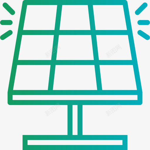 太阳能电池板eco13梯度图标svg_新图网 https://ixintu.com eco13 太阳能电池板 梯度