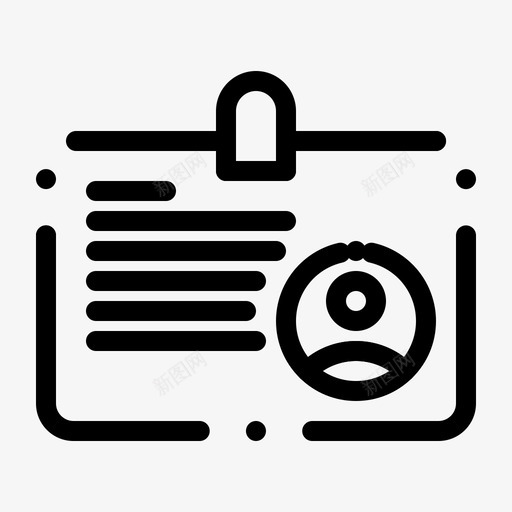 用户卡员工图标svg_新图网 https://ixintu.com 业务策略和财务 卡 员工 用户 身份证