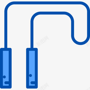 跳绳健身85蓝色图标图标