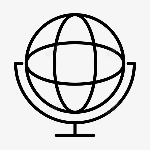 地球全球生活图标svg_新图网 https://ixintu.com 世界 全球 地球 大纲 工作 生活